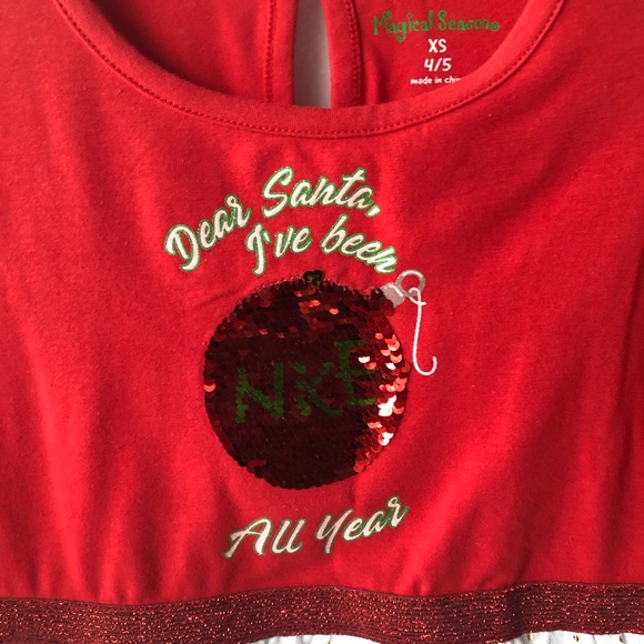 NWT Christmas Dress Girls Nice |Naughty Size XS. Colorful multicolor - Picture 9 of 14